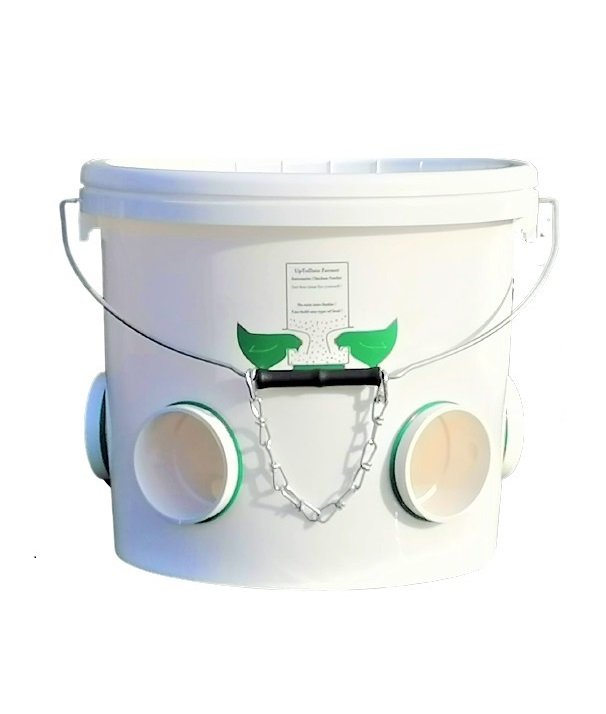 Hrănitoare automată suspendată anti risipa pentru găini (5 porturi de hrănire) 18L/12kg