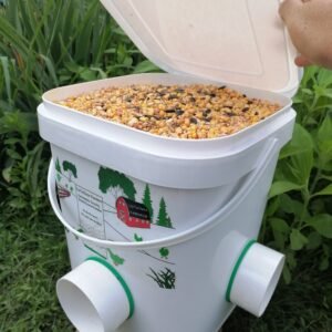 Hrănitoare Automată pentru Rațe și Gâște – 20L/14kg, cu 2 Porturi de Hrănire